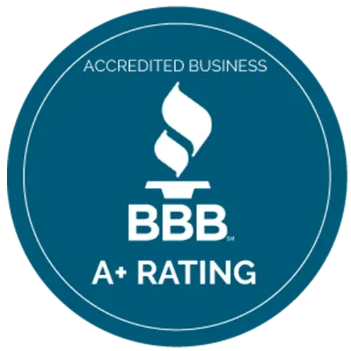 BBB Accredited Business A+ Rating seal
