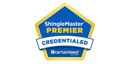 CertainTeed ShingleMaster Premier Credentialed contractor badge